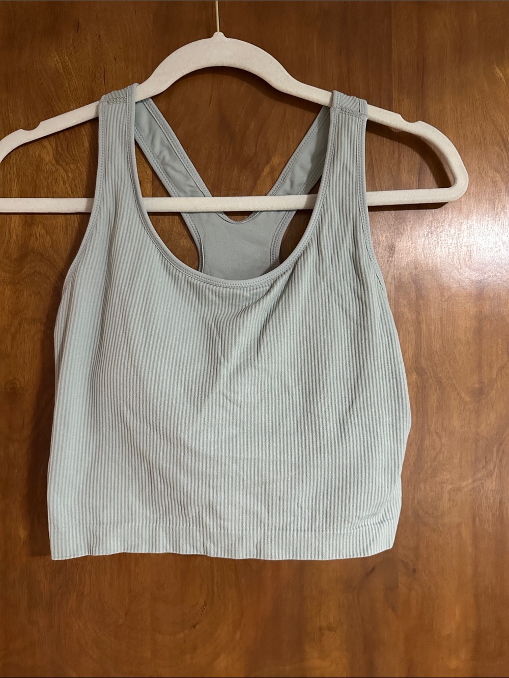 CALIA by Carrie Underwood Sage Green Ribbed Racerback Sports Bra